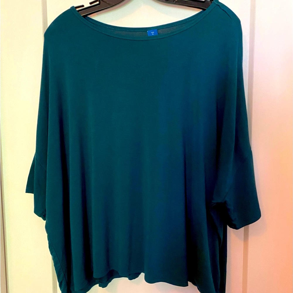Old Navy Deep Green Drop-Shoulder Top, Size XL, NWOT
